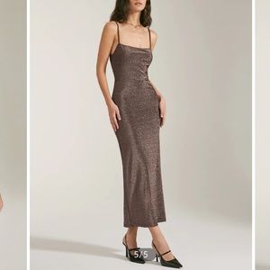 NWT Commense Sparkly Bronze dress